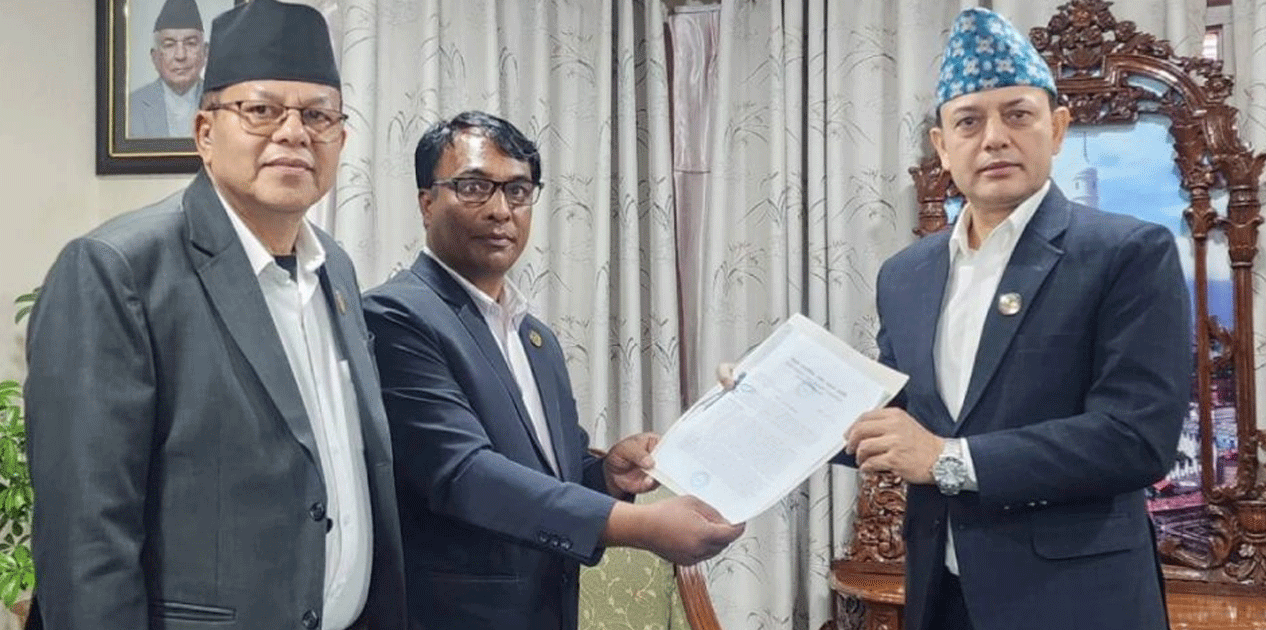 सिन्धुली घटनाबारे छानबिन माग गर्दे सभामुखसमक्ष ज्ञापन पत्र